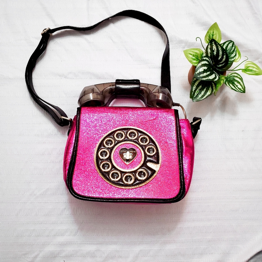 Betsey Johnson Pink Telephone Purse